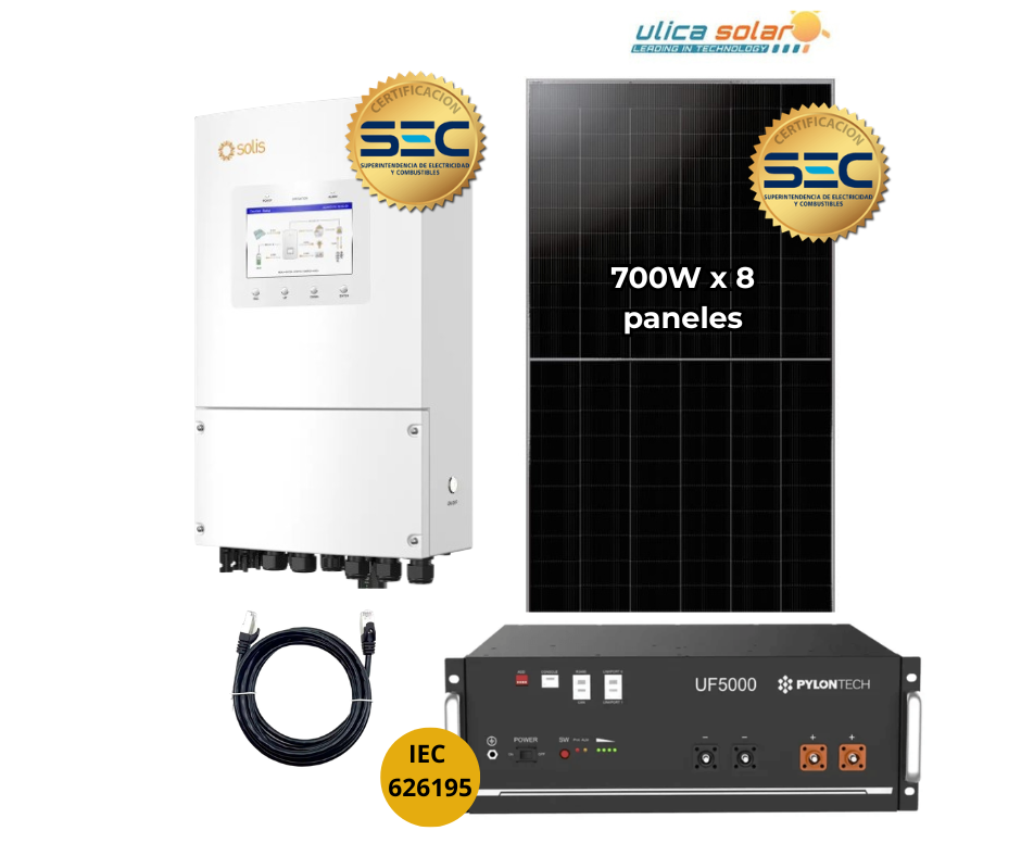 kit hibrido real 5kW KIT FOTOVOLTAICO HÍBRIDO REAL 5kW - Imagen 1